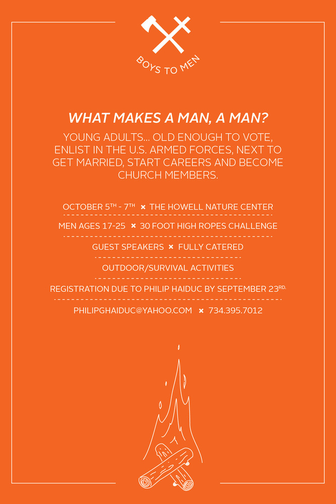 Boys To Men Graphic Flyer.