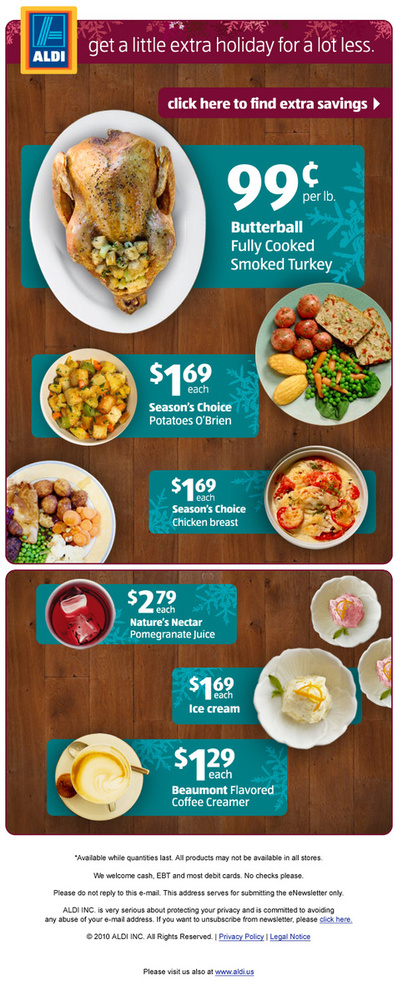 Aldi Newsletter Design