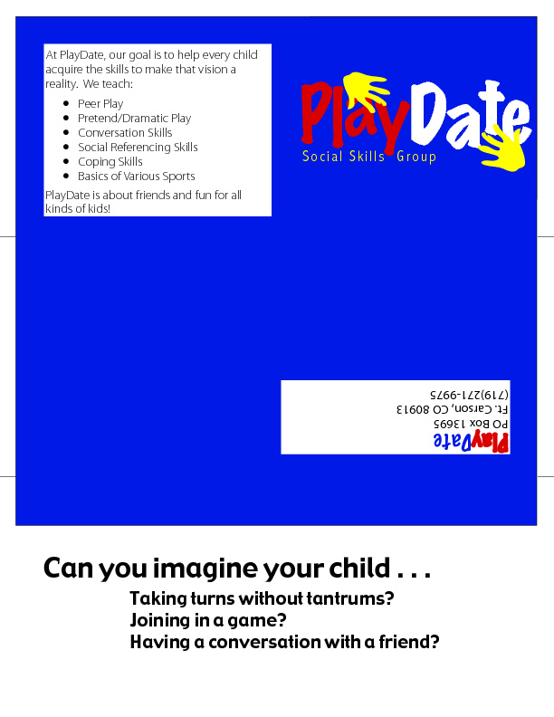 Mailable Brochure, Reverse