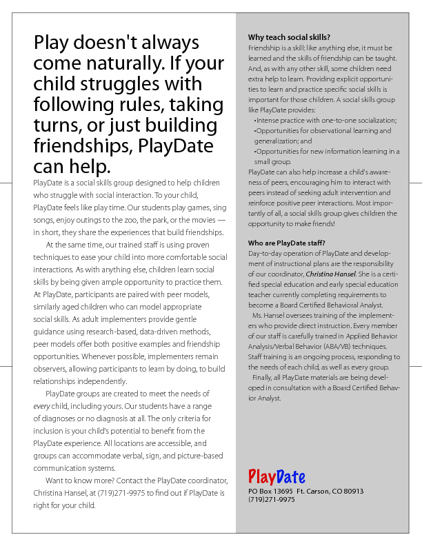 Mailable Brochure / Content and Layout
