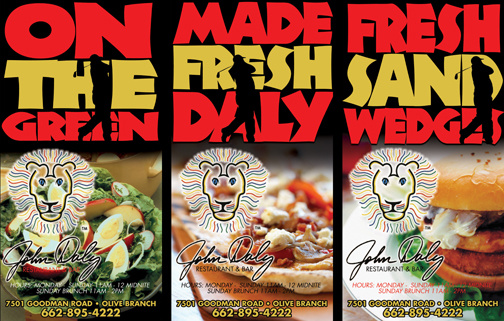 Advertising campaign for John Daly's restaurant