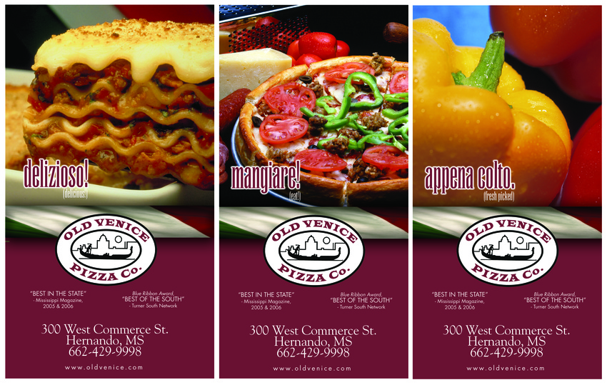 Advertising campaign for Old Venice Italian Restaurant