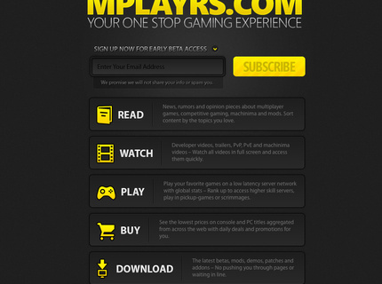 MPlayrs.com Splash