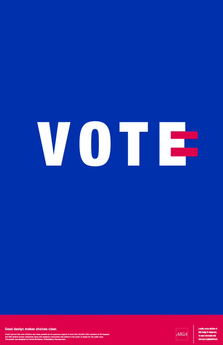 AIGA Get Out the Vote Poster