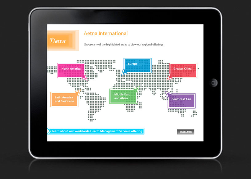 Aetna International iPad Product Map
