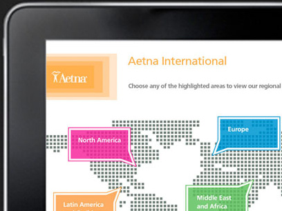 Aetna International iPad Product Map