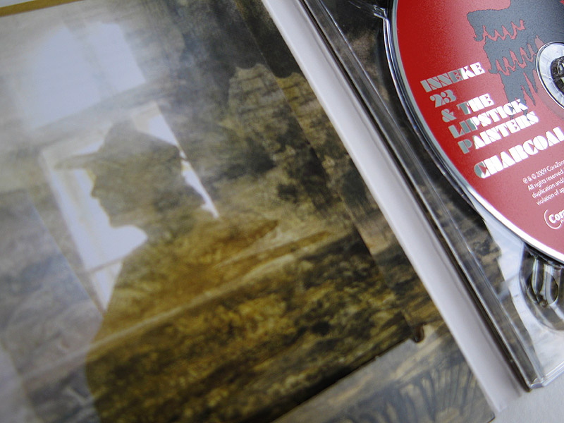 flyer and CD design for Inneke 23 & the Lipstick Painters' new album