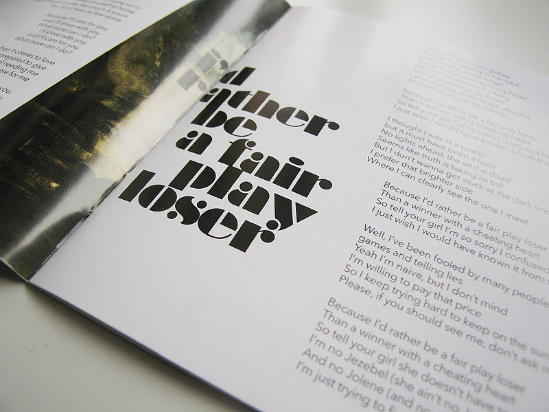 flyer and CD design for Inneke 23 & the Lipstick Painters' new album