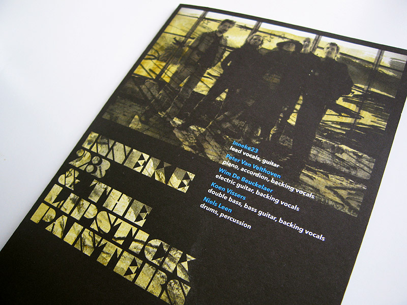 flyer and CD design for Inneke 23 & the Lipstick Painters' new album