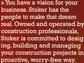 This freelance project included creating a new identity and brochure for Stoker Construction in Richmond, Virginia.