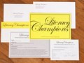 Invitations for "Literacy Champions", the 2010 Gala