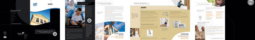 Johns Manville Spider Brochure — Designed by McClain Finlon Advertising