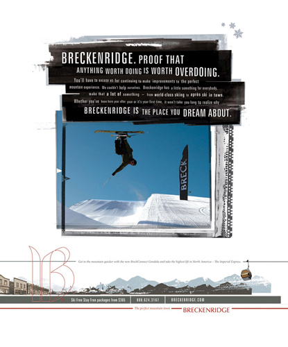 Breckenridge 2008 Ad — Designed by McClain Finlon Advertising
