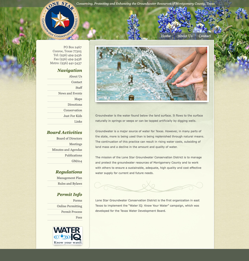 Lone Star Groundwater Conservation District - Website Development (CMS)