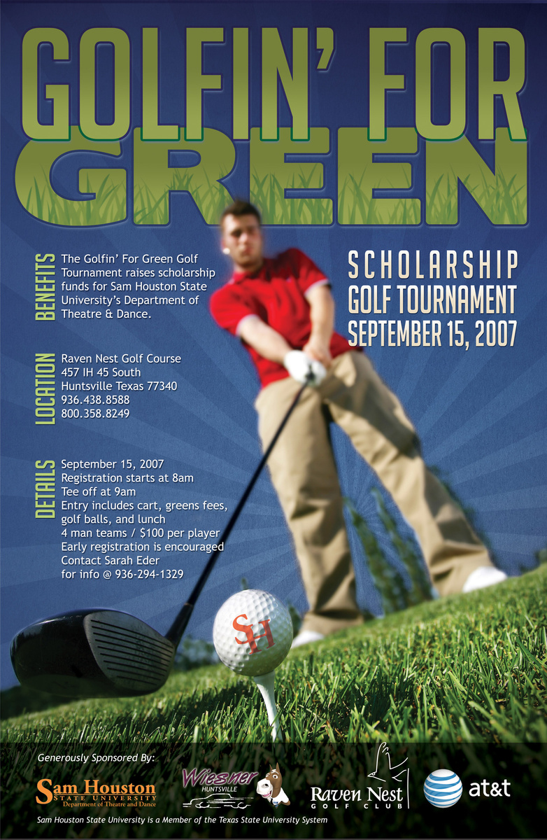 Sam Houston State University - Golf Tournament Poster