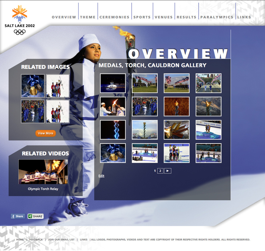 Salt Lake 2002 Olympics Legacy Website