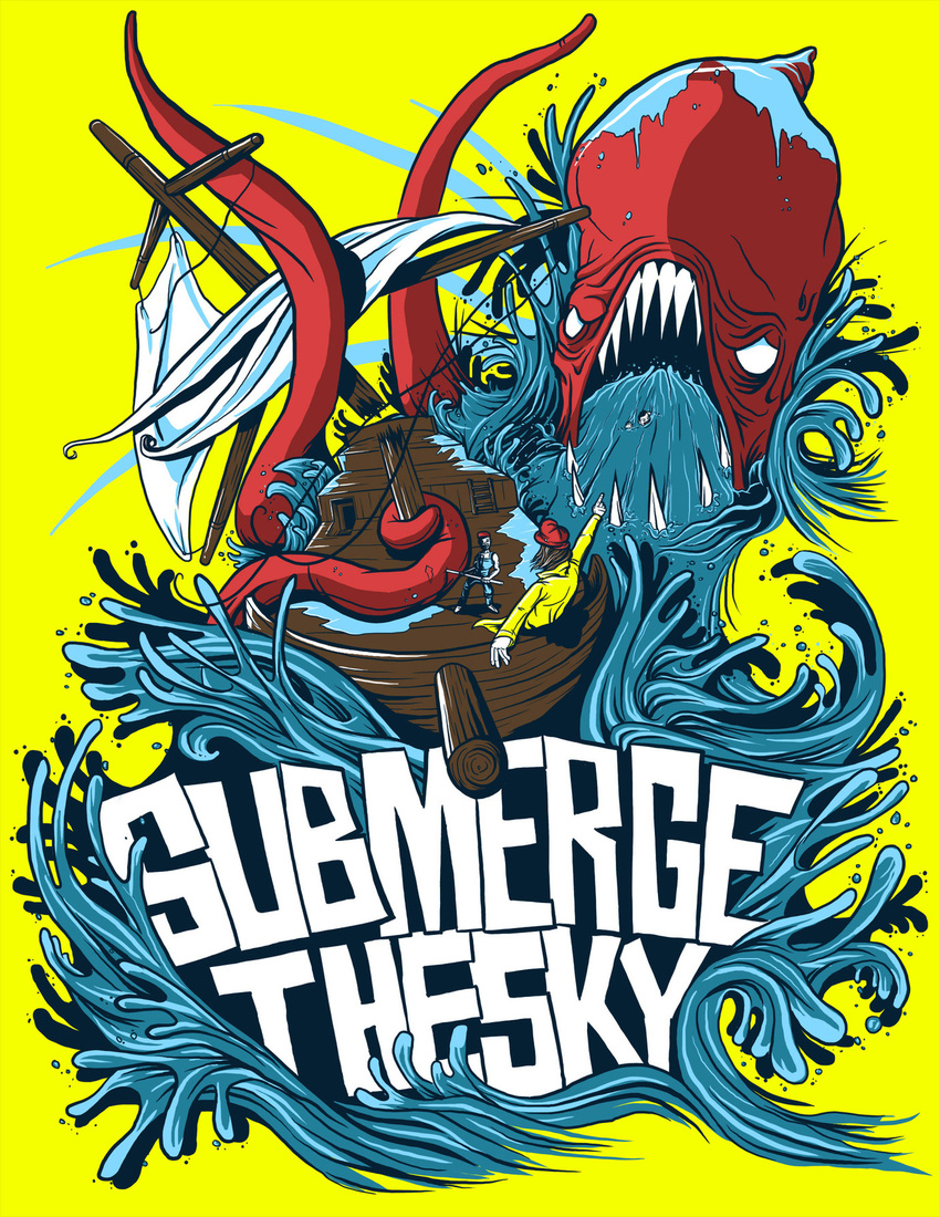 Submerge The Sky (band) T-shirt Illustration