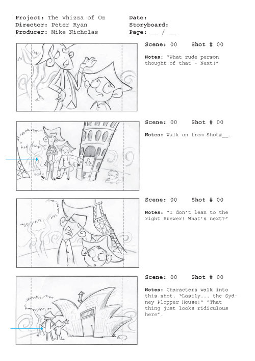 Storyboard for Flash Animation (Down, Out & Under)