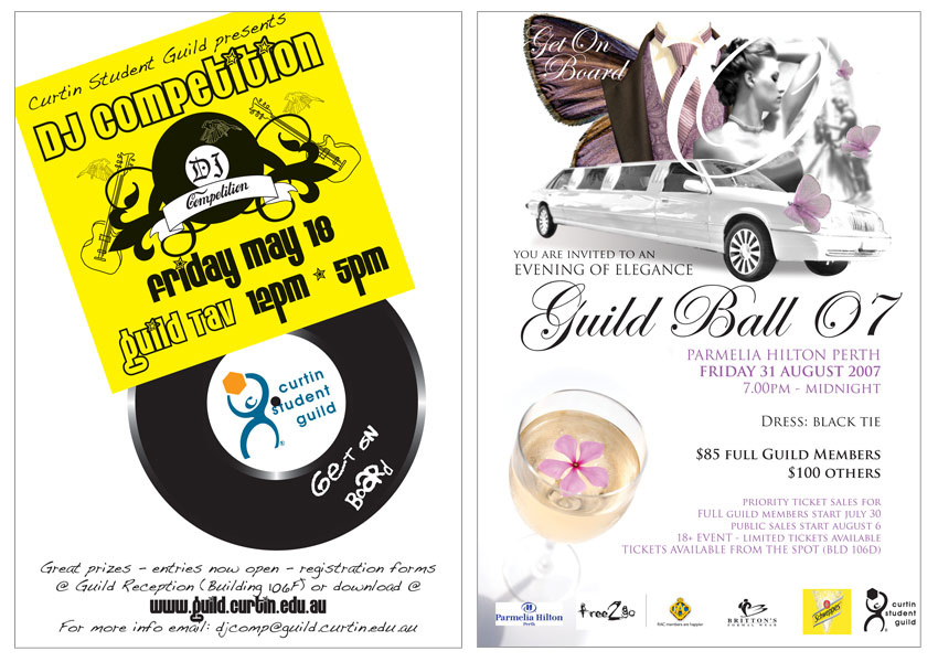 Advertisement: (DJ Competition & Curtin Student Guild Ball)