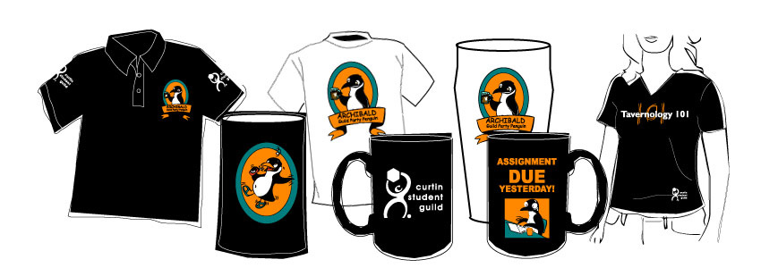 Branded merchandise for Curtin Student Guild