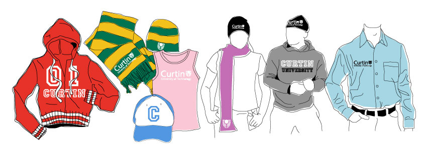 Branded merchandise for Curtin University