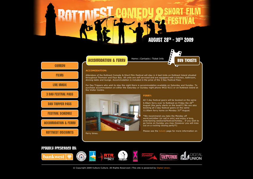 Content page design for www.rottofest.com.au