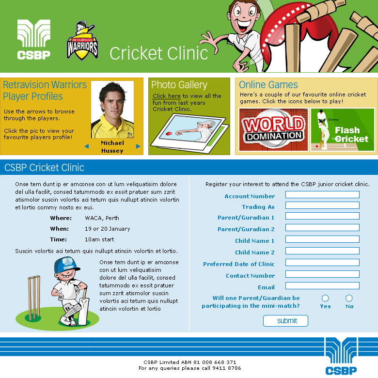 Design for CSBP microsite