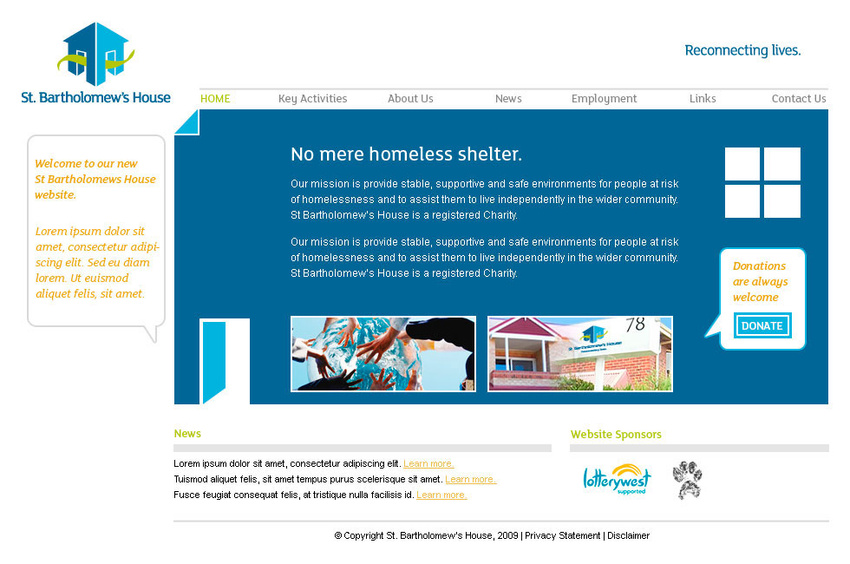 Homepage design for St Bartholemews
