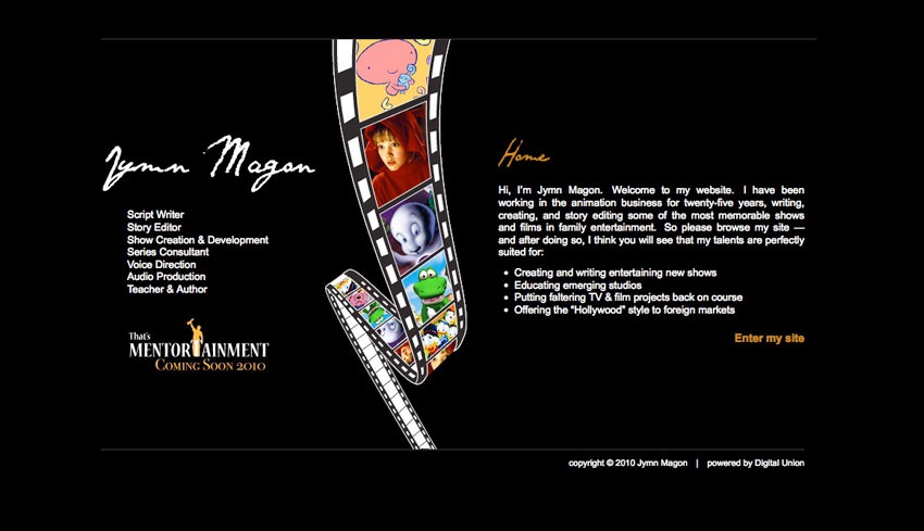 Website design for Jymn Magon