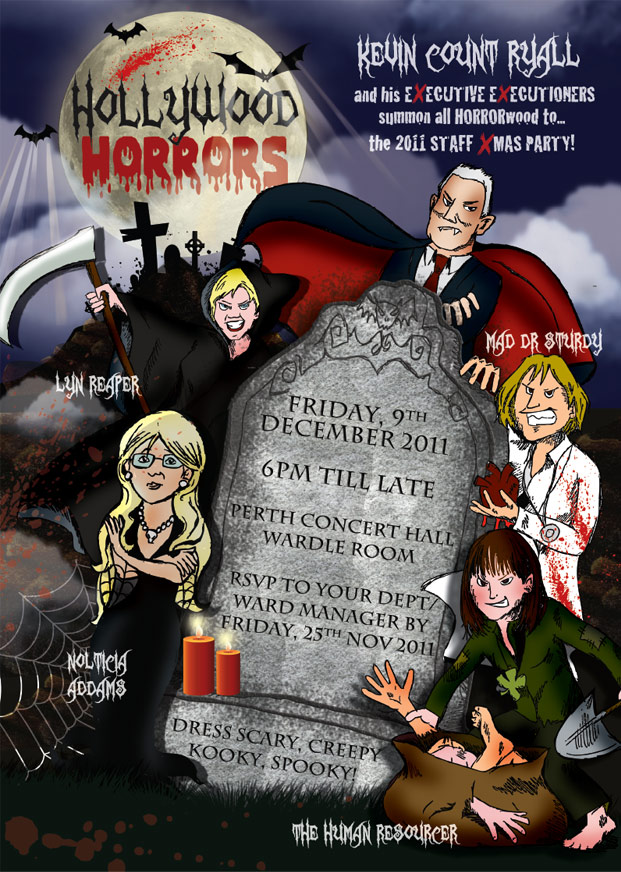 Poster for Horror Christmas Party Event