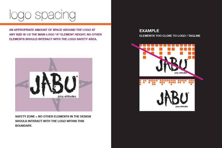 JABU Brand Guidelines - Created logo usage guidelines