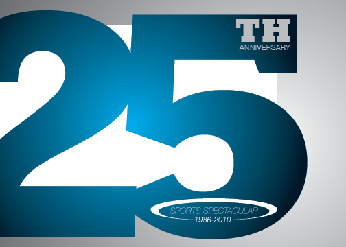 Sports Spectacular - 25th Anniversary Die-Cut Invitation