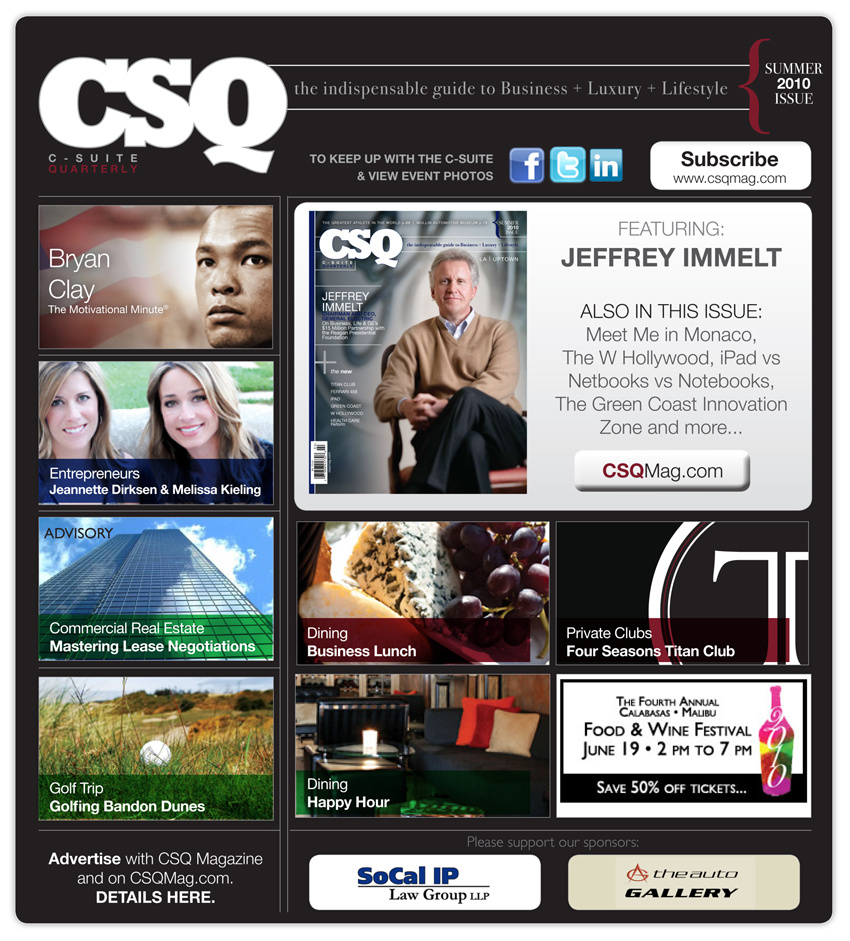 CSQ Magazine - Q2 2010 Launch Email