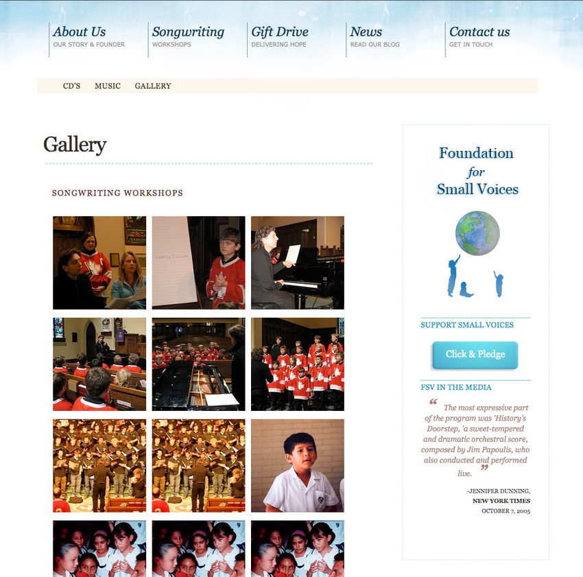 Foundation for Small Voices | Website