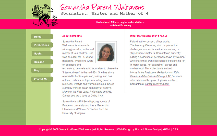 Samantha Walravens, Writer - go to http://www.samanthawalravens.com