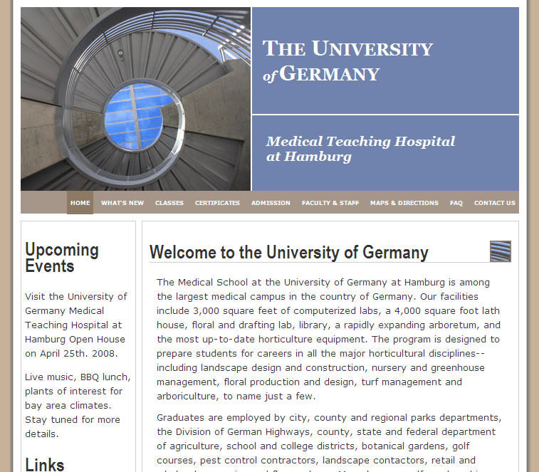 University of Germany - proposed design