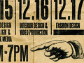 poster for review of senior student work at the Art Institute of NYC