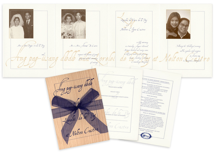 Main wedding invitation and support materials