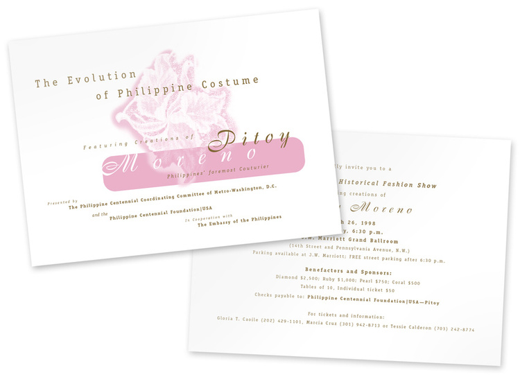 Invitation for the 100th Anniversary of Philippine Independence gala