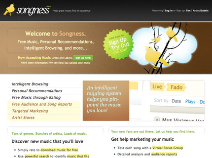 Songness.com, music market research & distribution