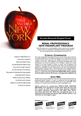 Full-page print ad for Continuum Health Partners.