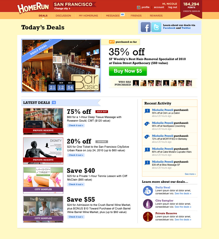 HomeRun.com Redesign: Homepage