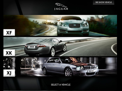 Developed Flash Touchscreen Kiosk for Jaguar / Landrover and 2008 Autoshow