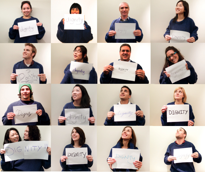 We also did a "Dignity" photoshoot, as a gift to the Acumen Fund and to help spread the Acumen Fund's primary message.
