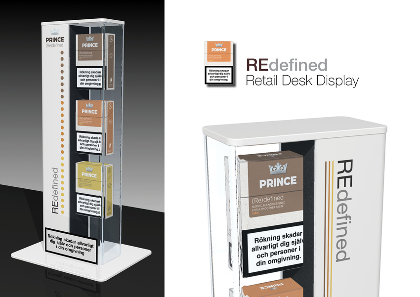 Display for REdefined cigarettes