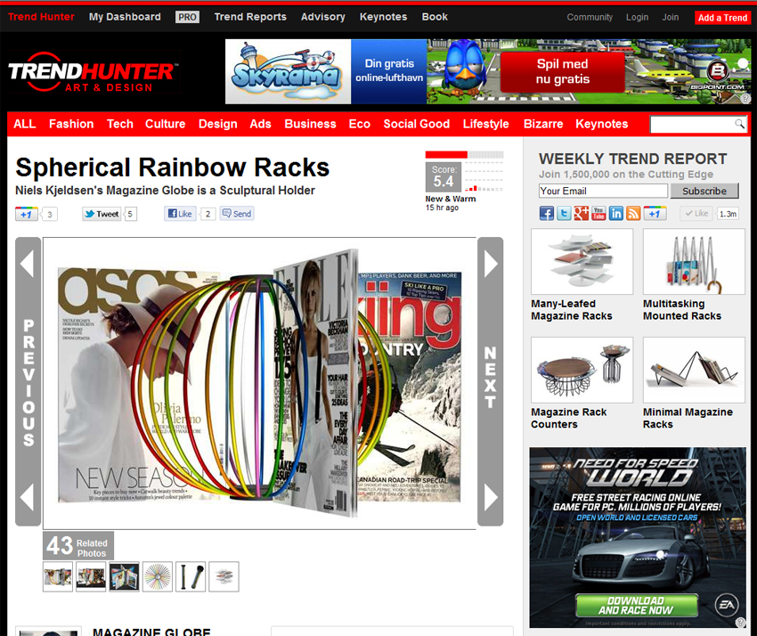 Post and review at TrendHunter.com