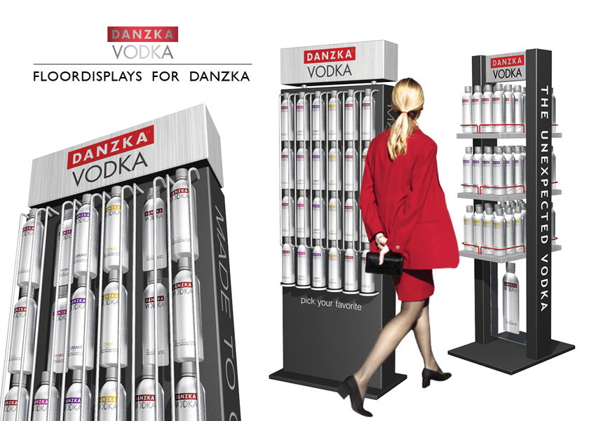 Displays for Danzka vodka