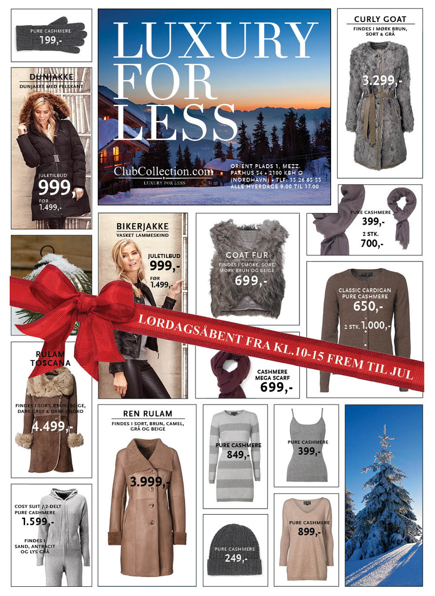 Christmas advertising for ClubCollection.com