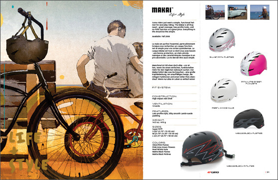 Giro Catalog Spread illustration James Jean
