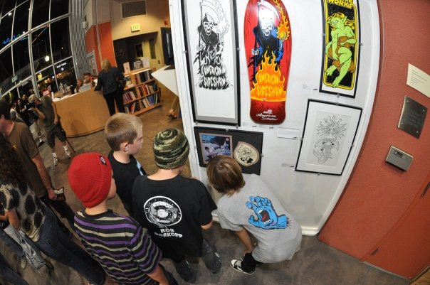 Kids checking out the deck art